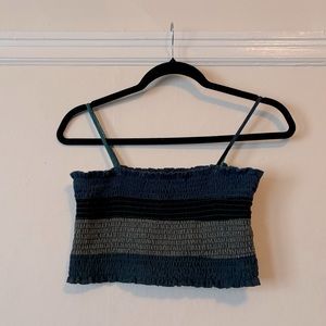 Shades of Blue/Cinched Crop Tank